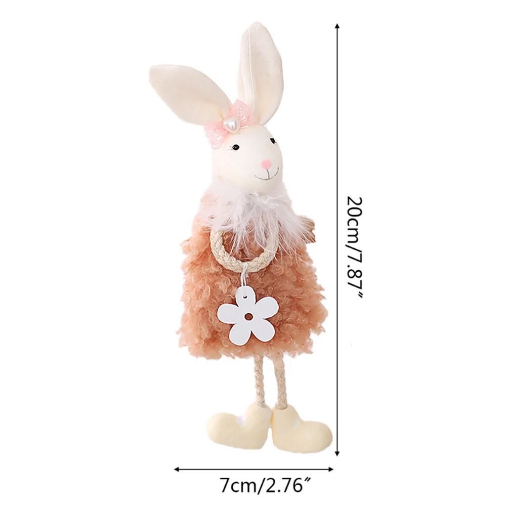 Cute Easter Hanging Bunny Ornaments Easter Bunny Figurine Decorations for view 2