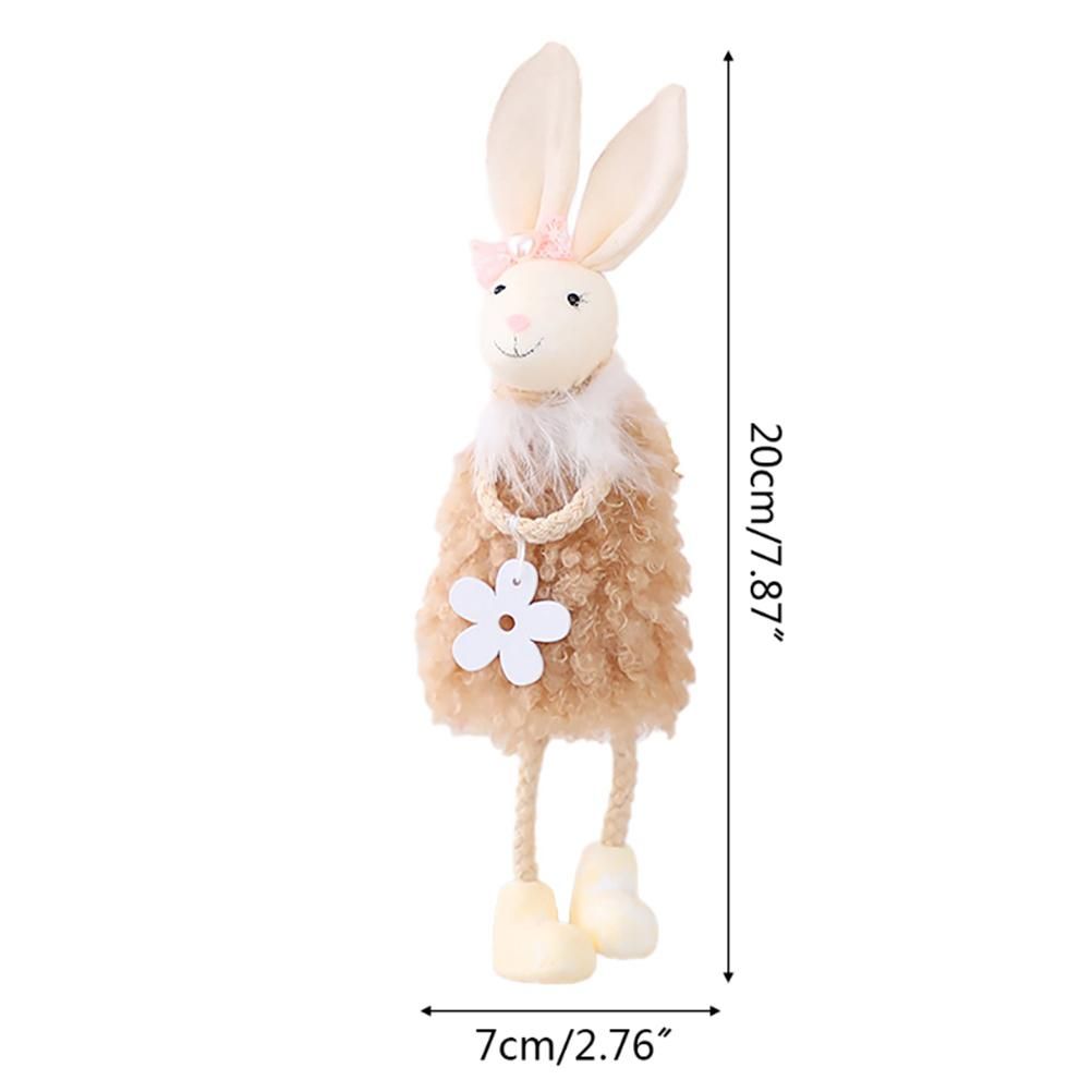 Cute Easter Hanging Bunny Ornaments Easter Bunny Figurine Decorations for view 2