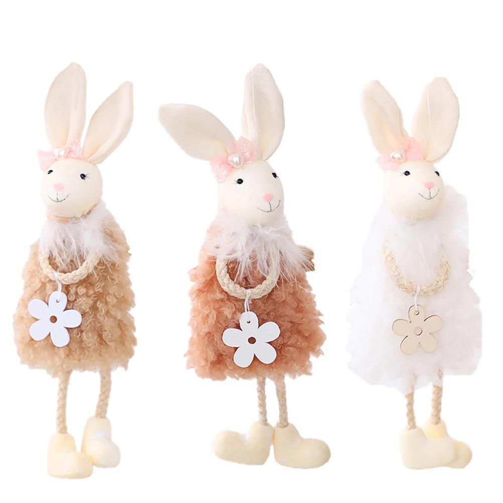 Cute Easter Hanging Bunny Ornaments Easter Bunny Figurine Decorations for view 6