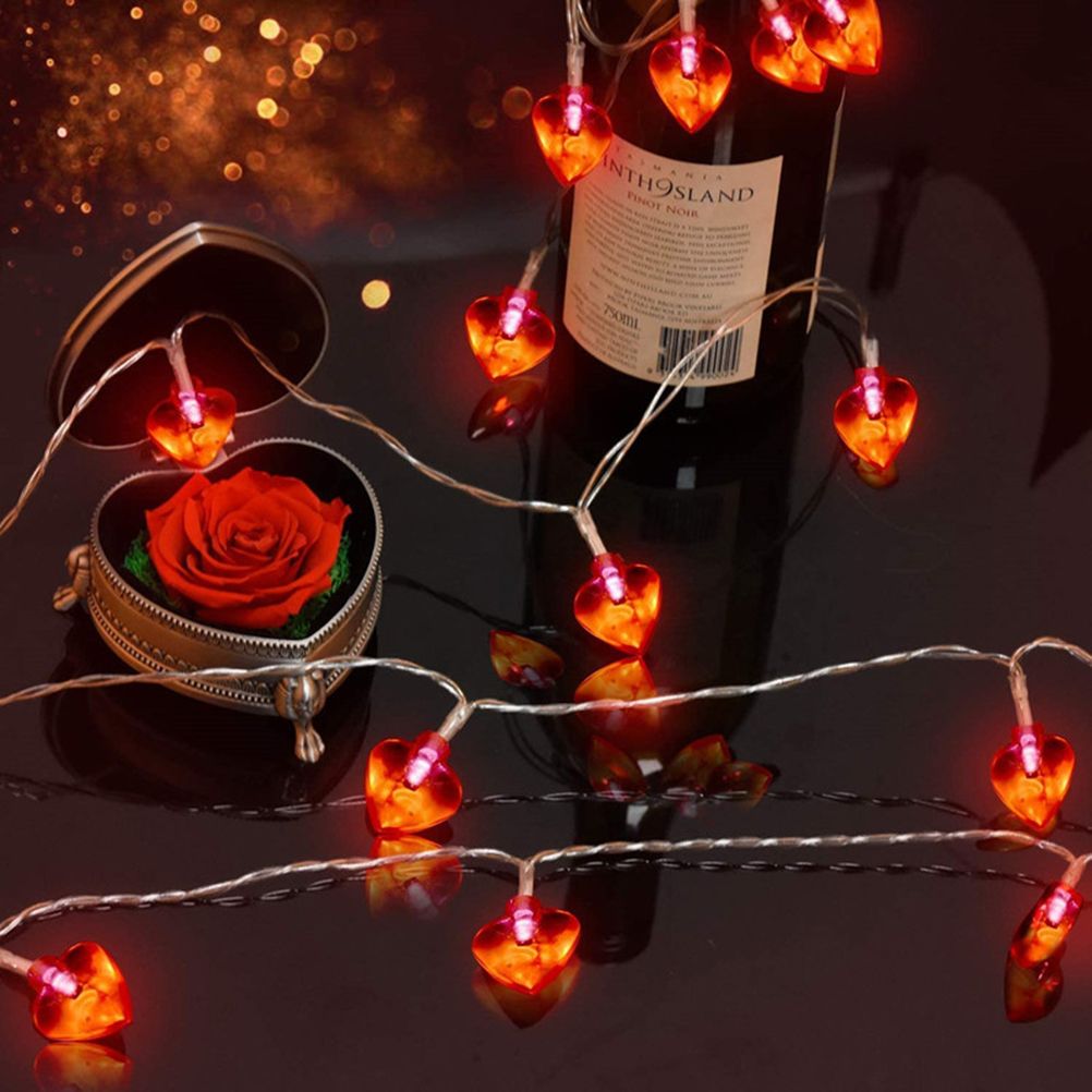 Love Heart Shaped String Lights 6 Meter 40 Leds Heart Love Valentine Lights view 4