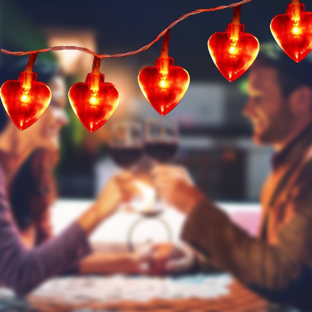 Love Heart Shaped String Lights 6 Meter 40 Leds Heart Love Valentine Lights view 5