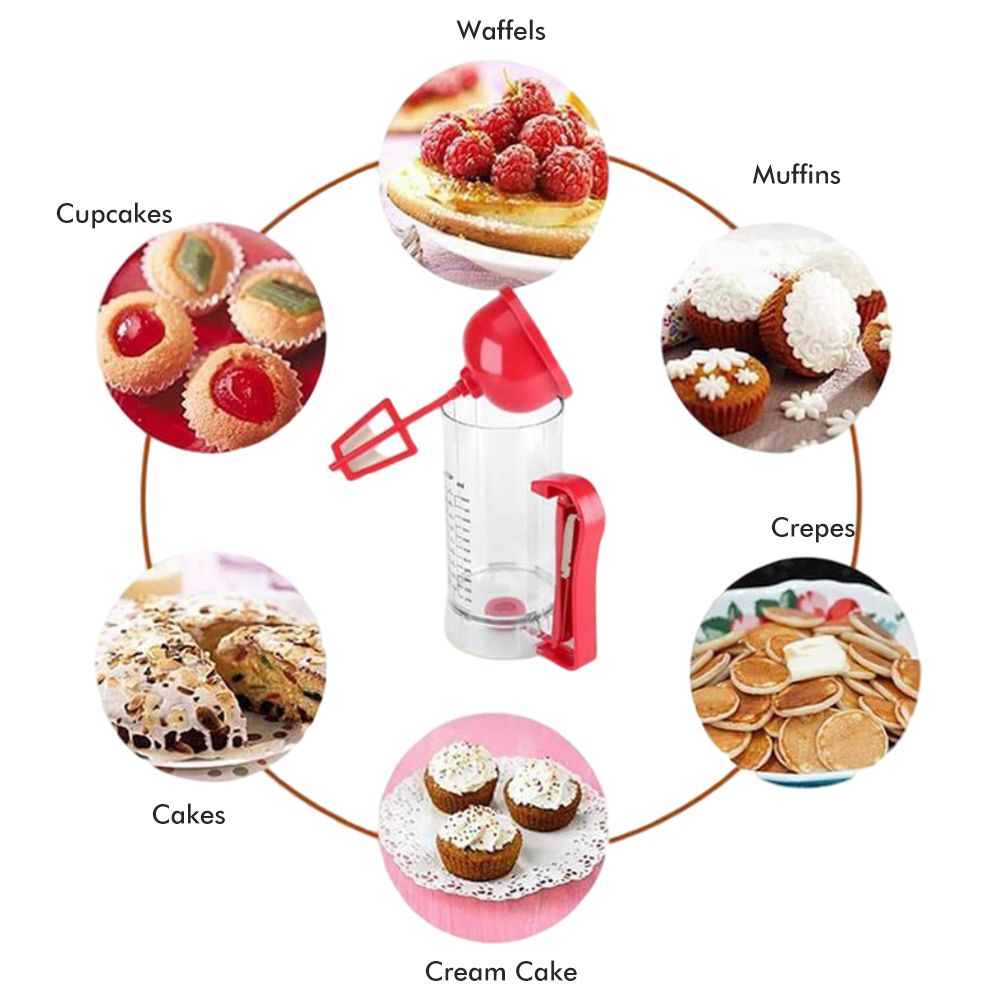 Kitchen Hand Held Electric Pancake Batter Mixer Dispenser Blender Machine view 7