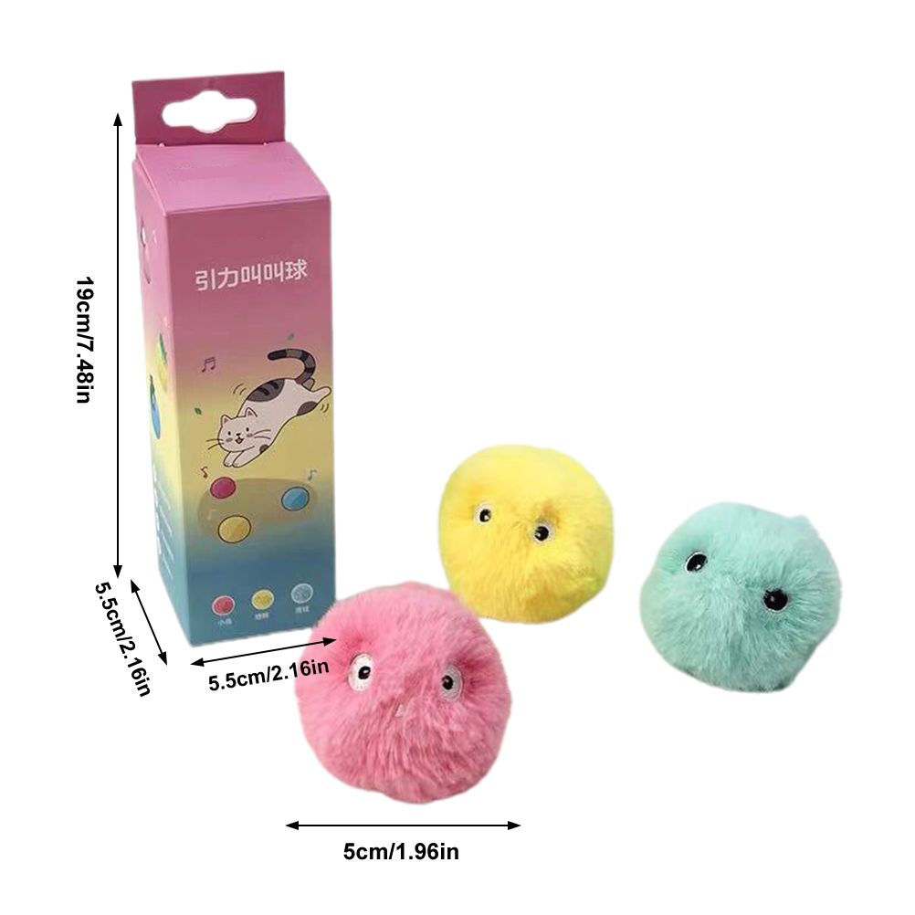 Plush Catnip Ball Cat Toy Lifelike Animal Chirping Sounds Interactive Cat Toys view 2