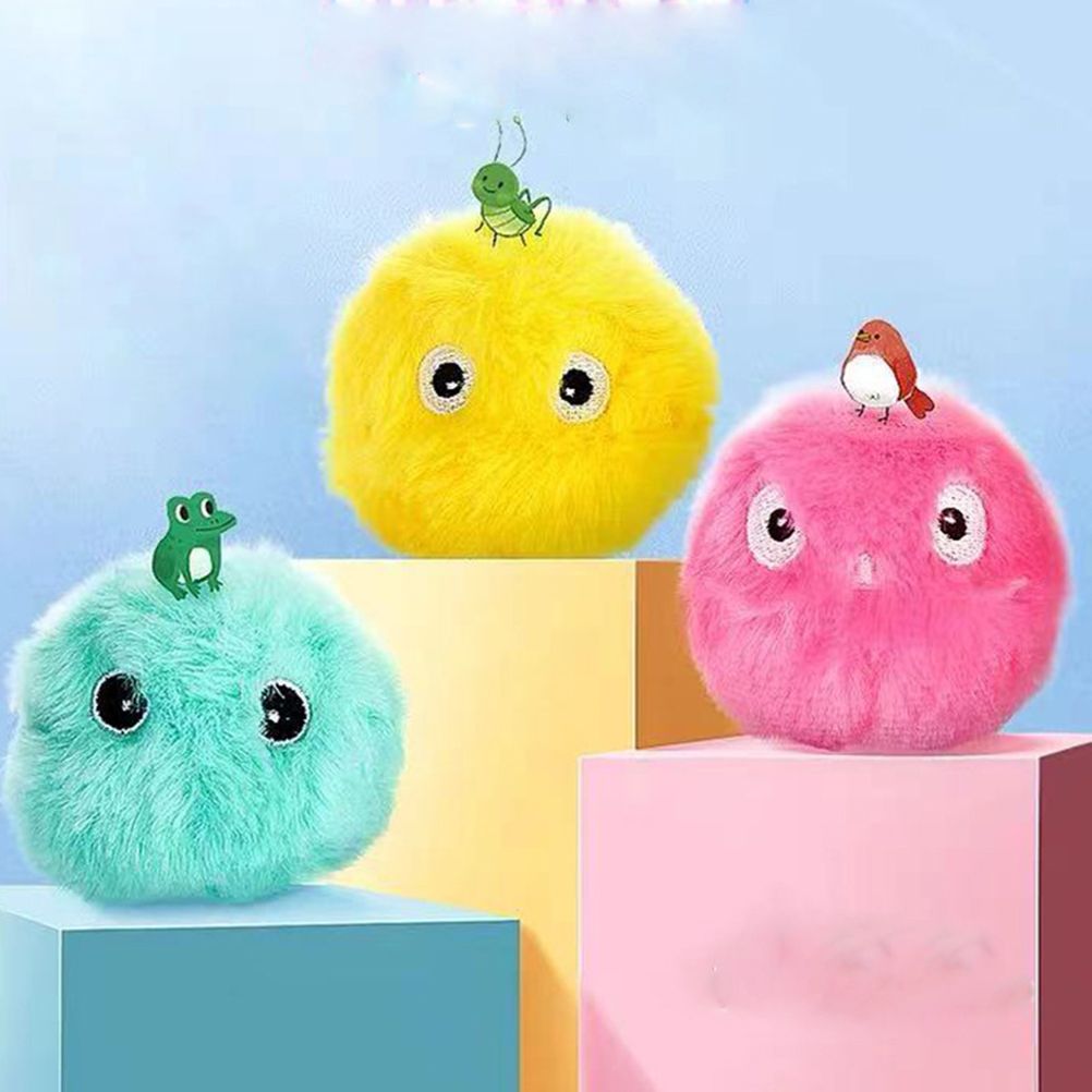 Plush Catnip Ball Cat Toy Lifelike Animal Chirping Sounds Interactive Cat Toys view 3