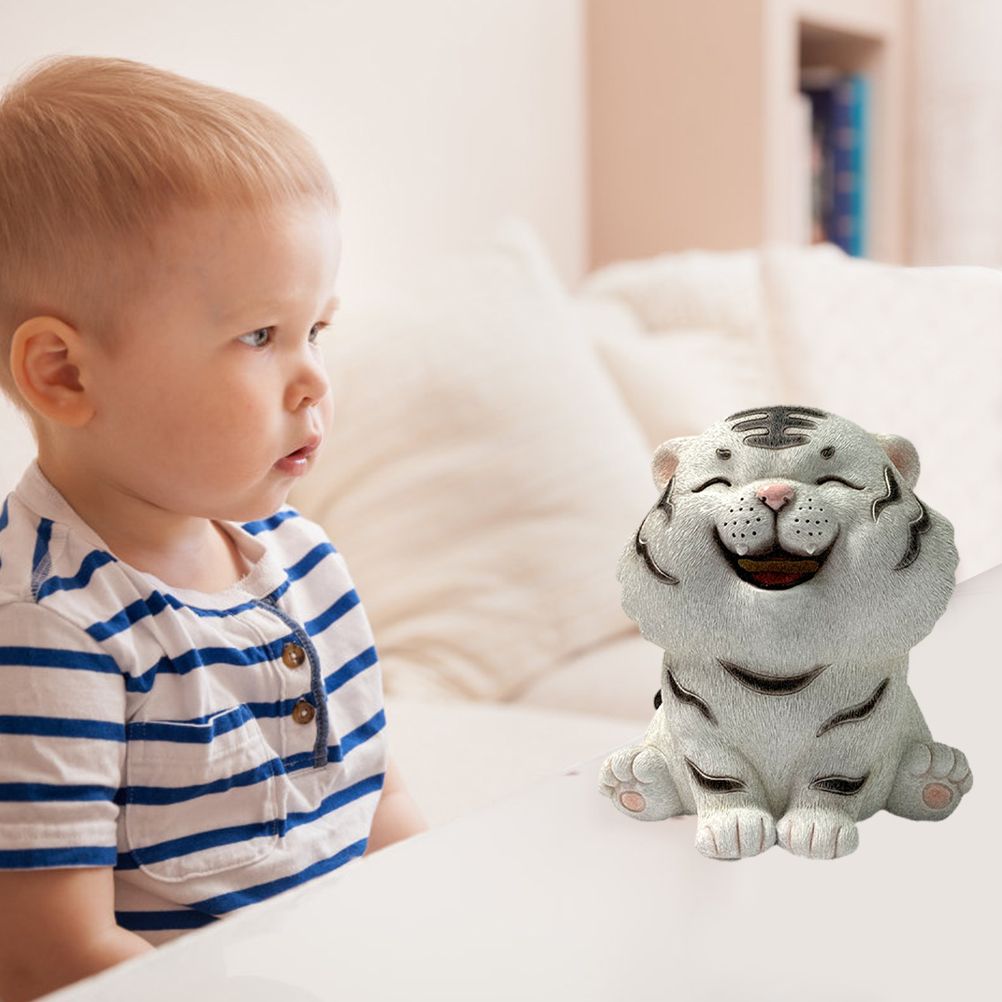 Coin Bank for Kids Must Break to Open Cute Animal Tiger Money Banks Resin view 6