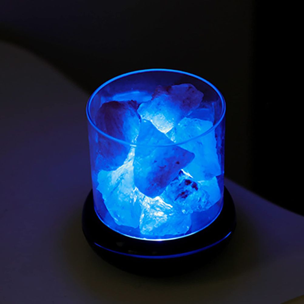 Salt Crystal Lamp Night Light USB Aroma Diffuser Salt Lamp Colorful Salt — image 1