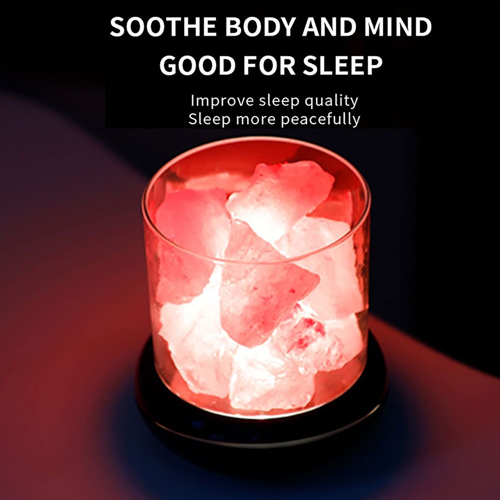 Salt Crystal Lamp Night Light USB Aroma Diffuser Salt Lamp Colorful Salt view 2