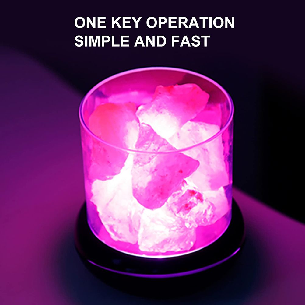 Salt Crystal Lamp Night Light USB Aroma Diffuser Salt Lamp Colorful Salt view 3