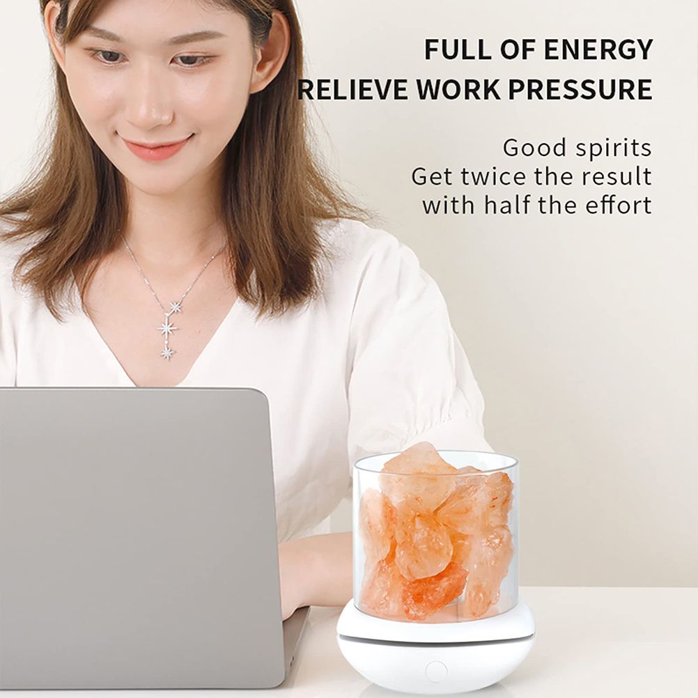 Salt Crystal Lamp Night Light USB Aroma Diffuser Salt Lamp Colorful Salt view 4