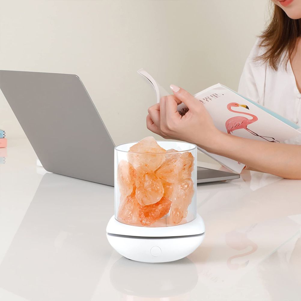 Salt Crystal Lamp Night Light USB Aroma Diffuser Salt Lamp Colorful Salt view 6