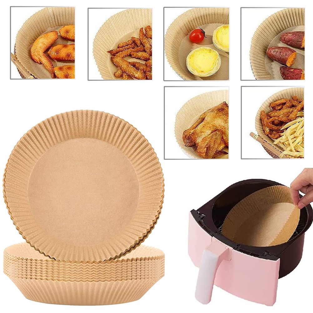 100 Pcs Air Fryer One Time Paper Liner Non Stick Air Fryer Paper Liners Oil view 10