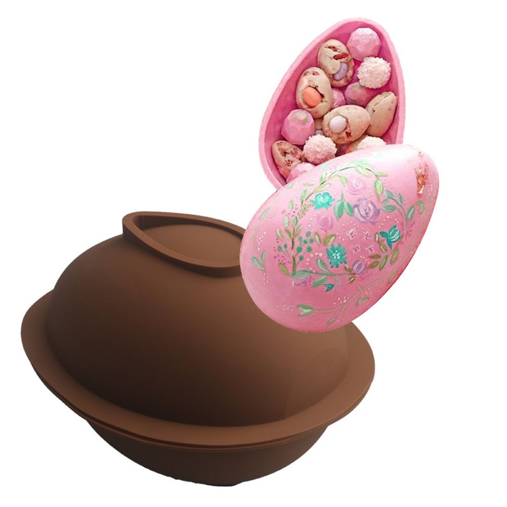 3D Easter Egg Chocolate Silicone Mold DIY Easter Surprise Mousse Moulds Baking view 6