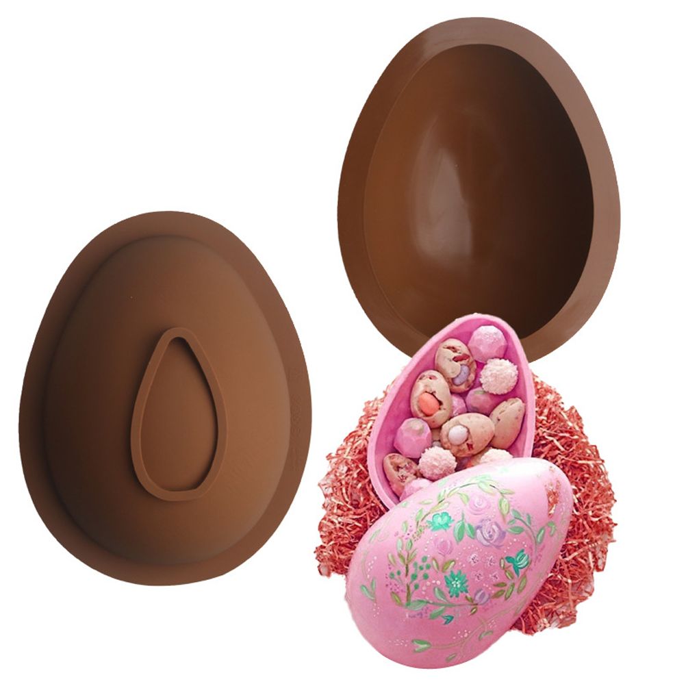 3D Easter Egg Chocolate Silicone Mold DIY Easter Surprise Mousse Moulds Baking view 7