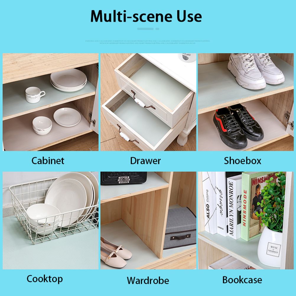 1 Roll Drawers Mat Shelf Liner for Kitchen Cabinet Oil Proof Closet Table Pad view 7