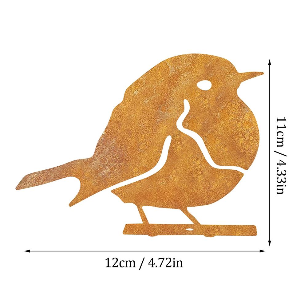 Garden Art Silhouette Bird Shaped Artwork Decoration Garden Metal Animal view 2