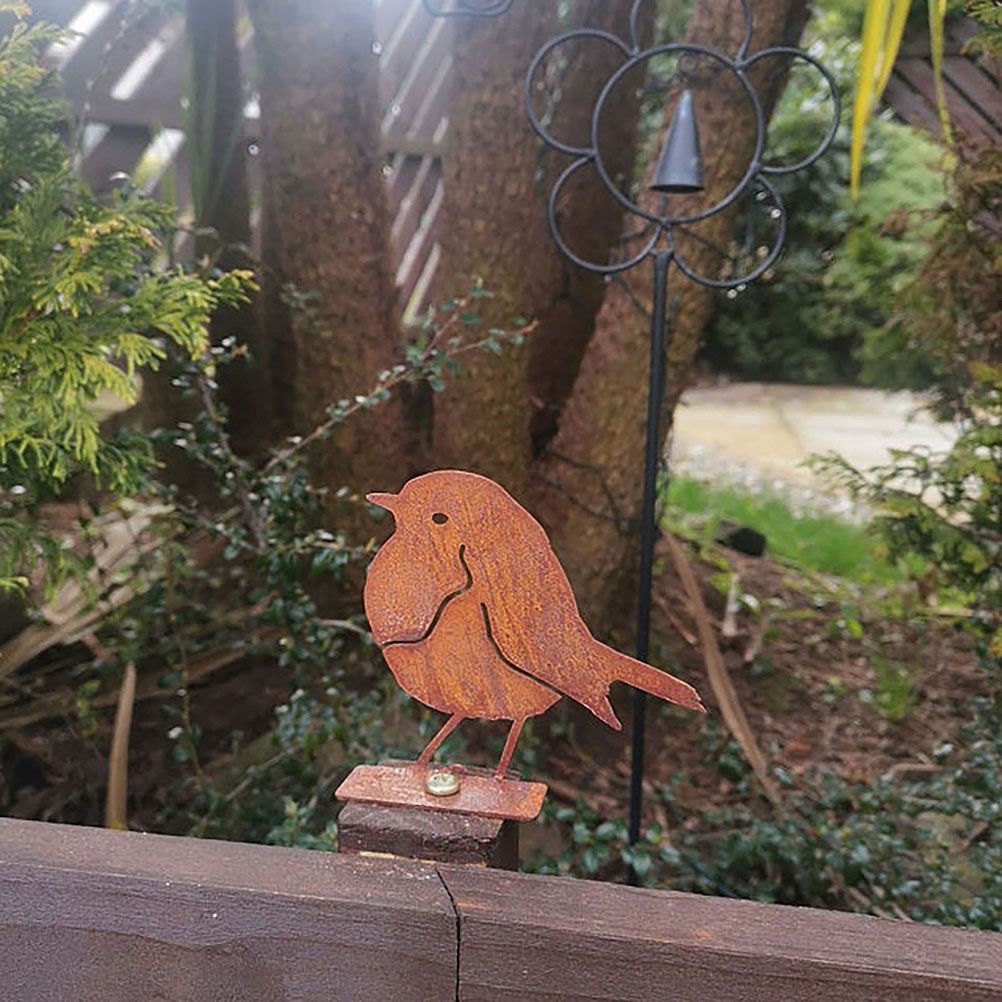 Garden Art Silhouette Bird Shaped Artwork Decoration Garden Metal Animal view 5
