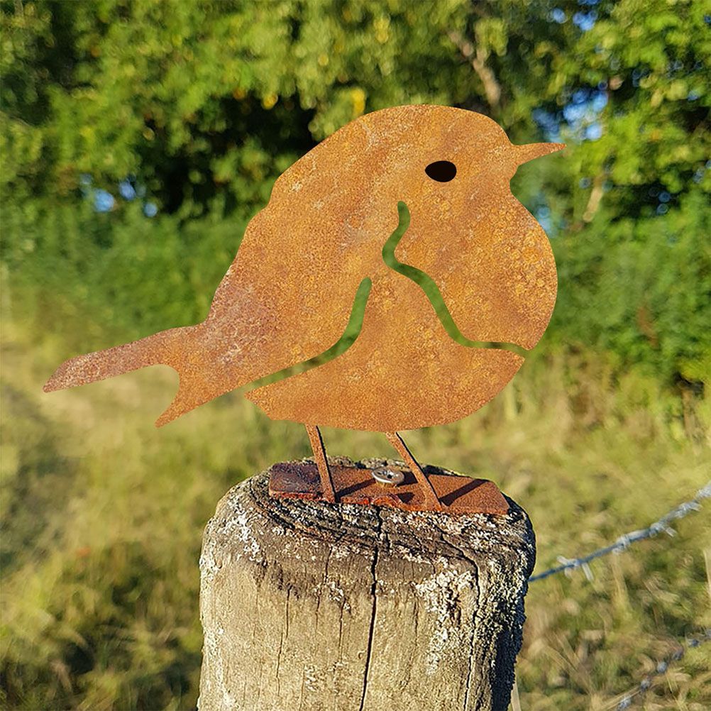 Garden Art Silhouette Bird Shaped Artwork Decoration Garden Metal Animal view 6