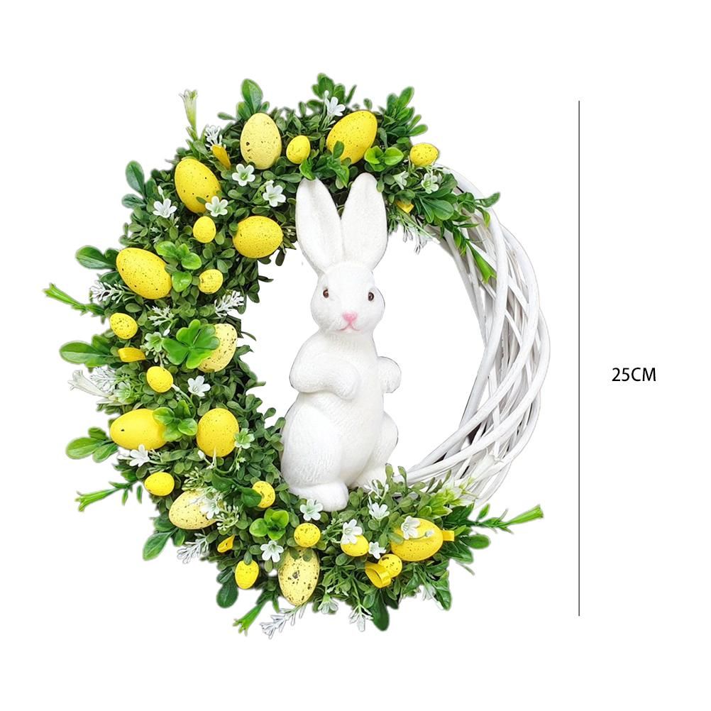 Easter Bunny Egg Wreath Acrylic Rabbit Egg Wreath Indoor Outdoor Easter view 6