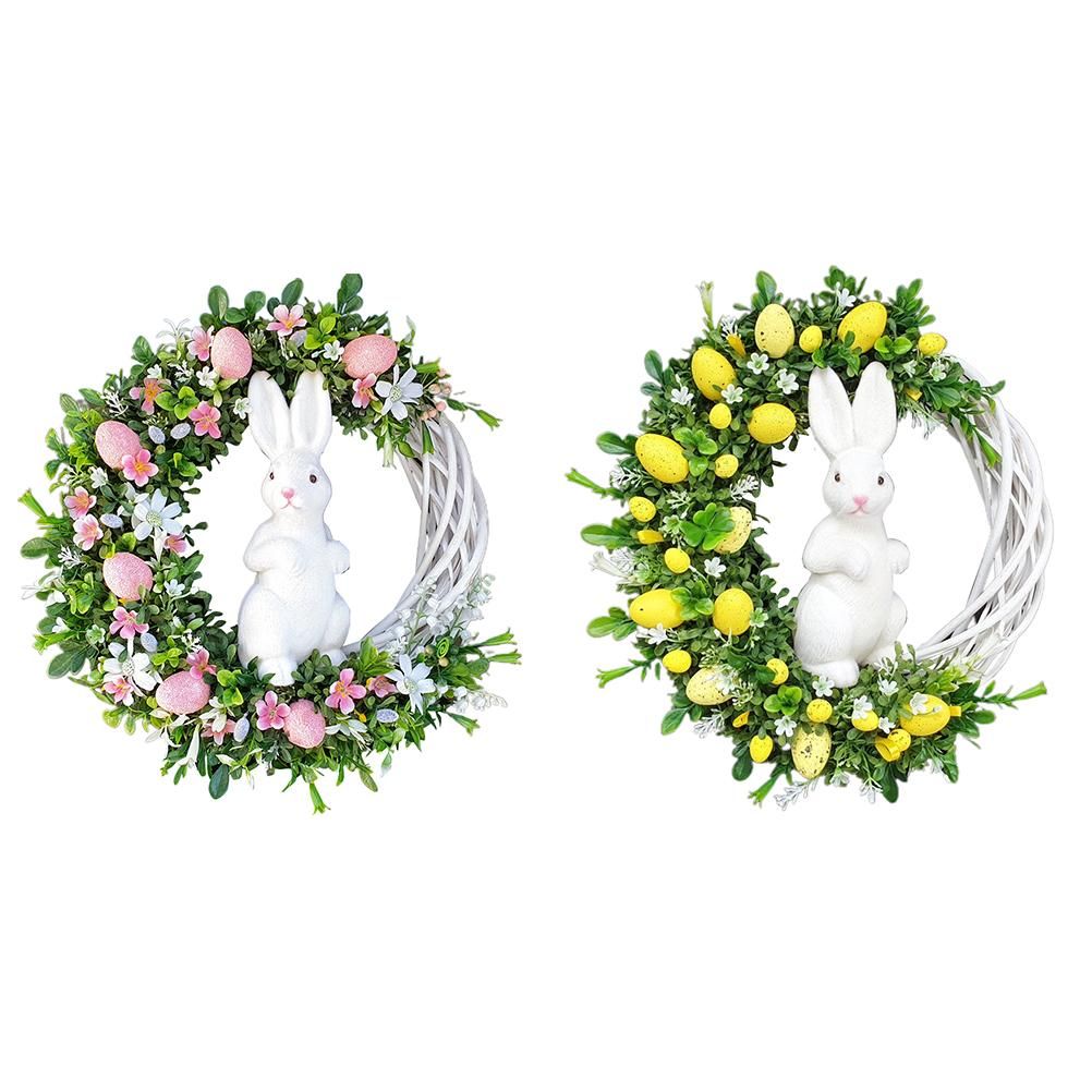 Easter Bunny Egg Wreath Acrylic Rabbit Egg Wreath Indoor Outdoor Easter view 4