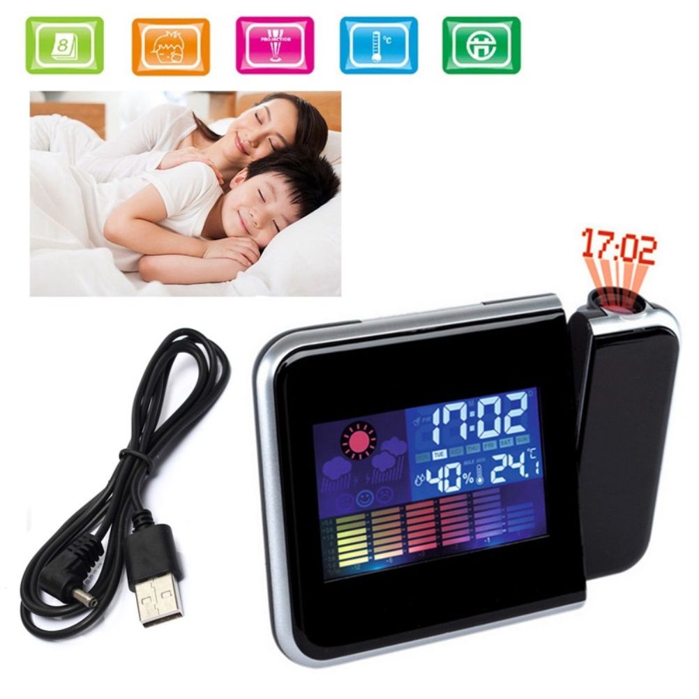 Projection Alarm Clock 180 Degree Adjustable Digital Projector Clock with view 2