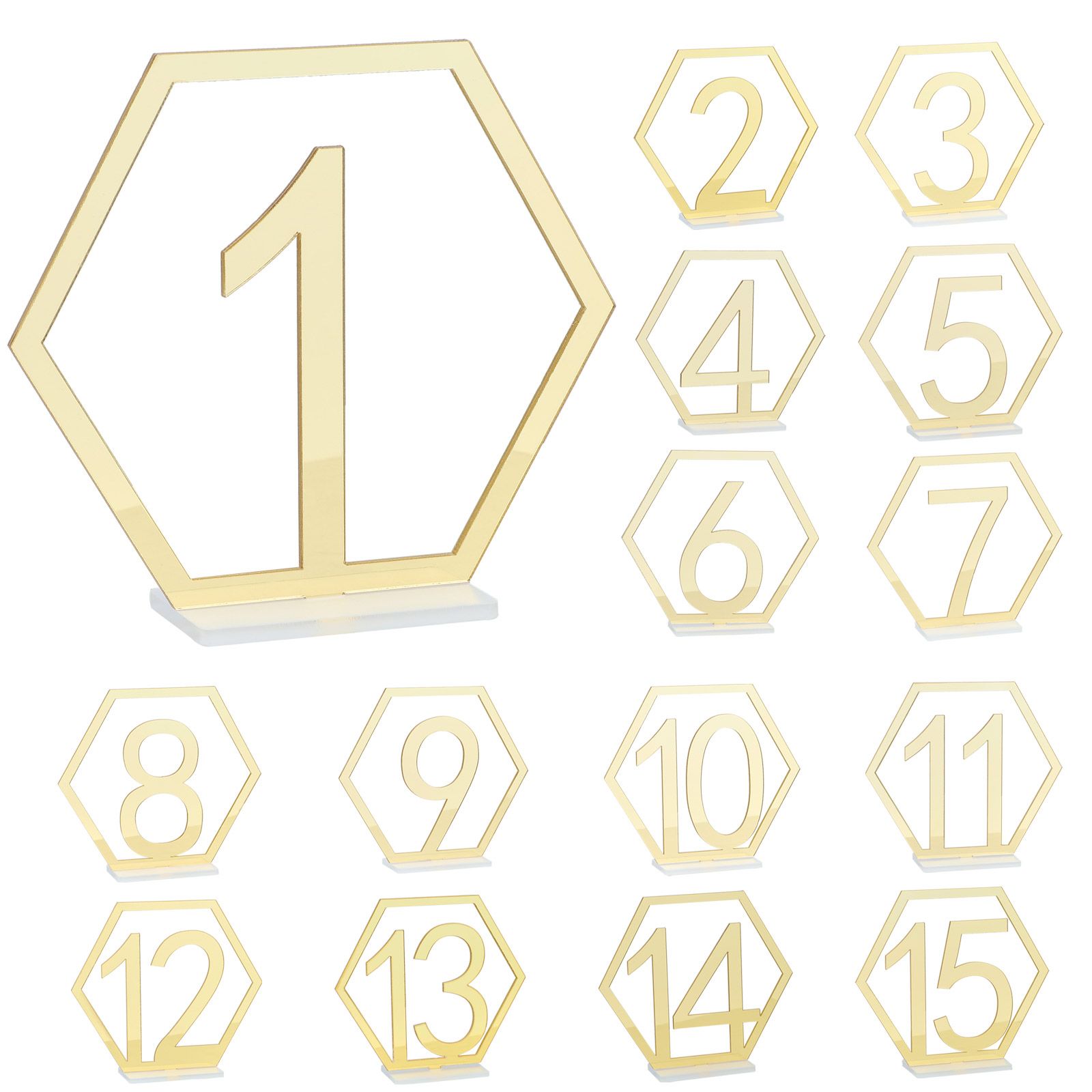 Digital Acrylic Mirror Table Number Wedding Supplies Table Decoration — image 1