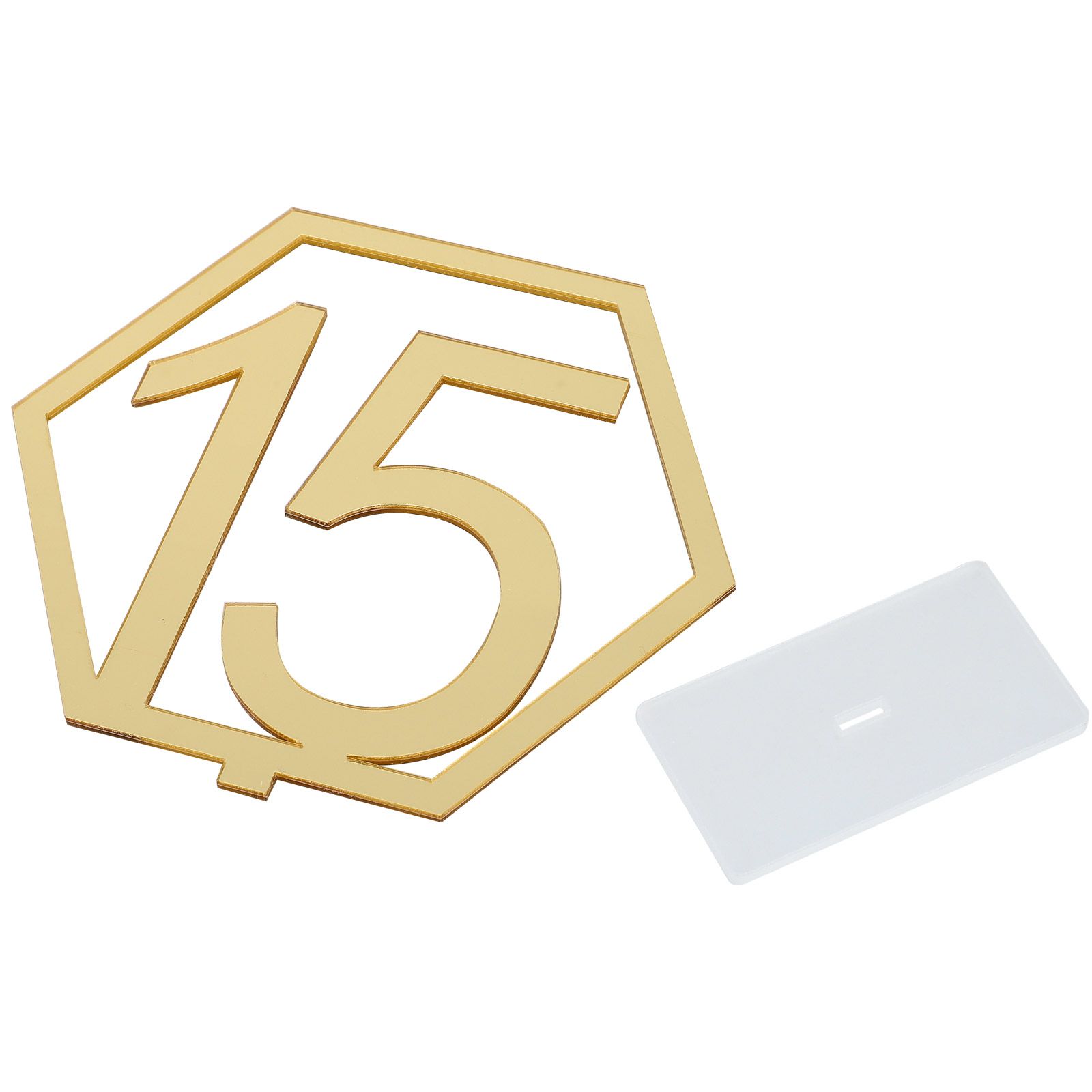 Digital Acrylic Mirror Table Number Wedding Supplies Table Decoration view 3