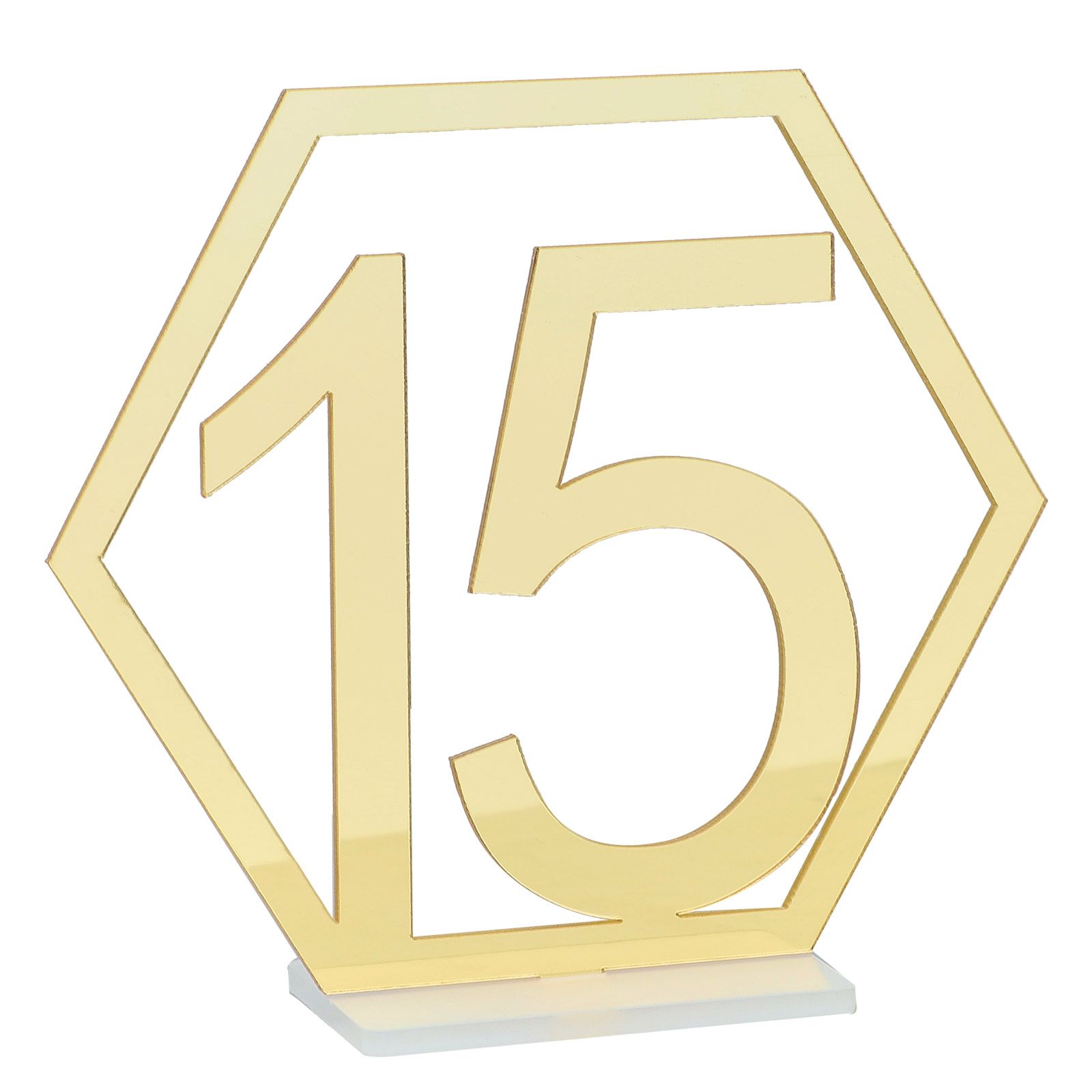 Digital Acrylic Mirror Table Number Wedding Supplies Table Decoration view 4