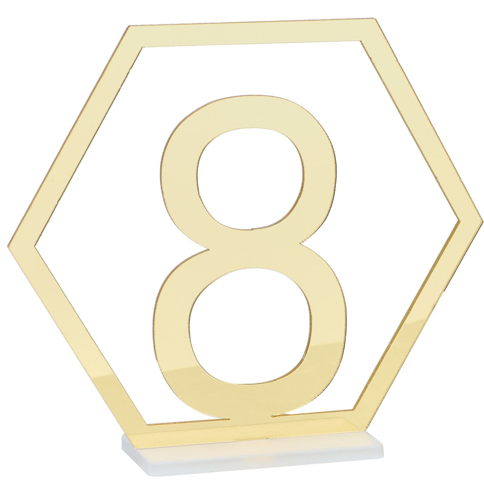 Digital Acrylic Mirror Table Number Wedding Supplies Table Decoration view 7