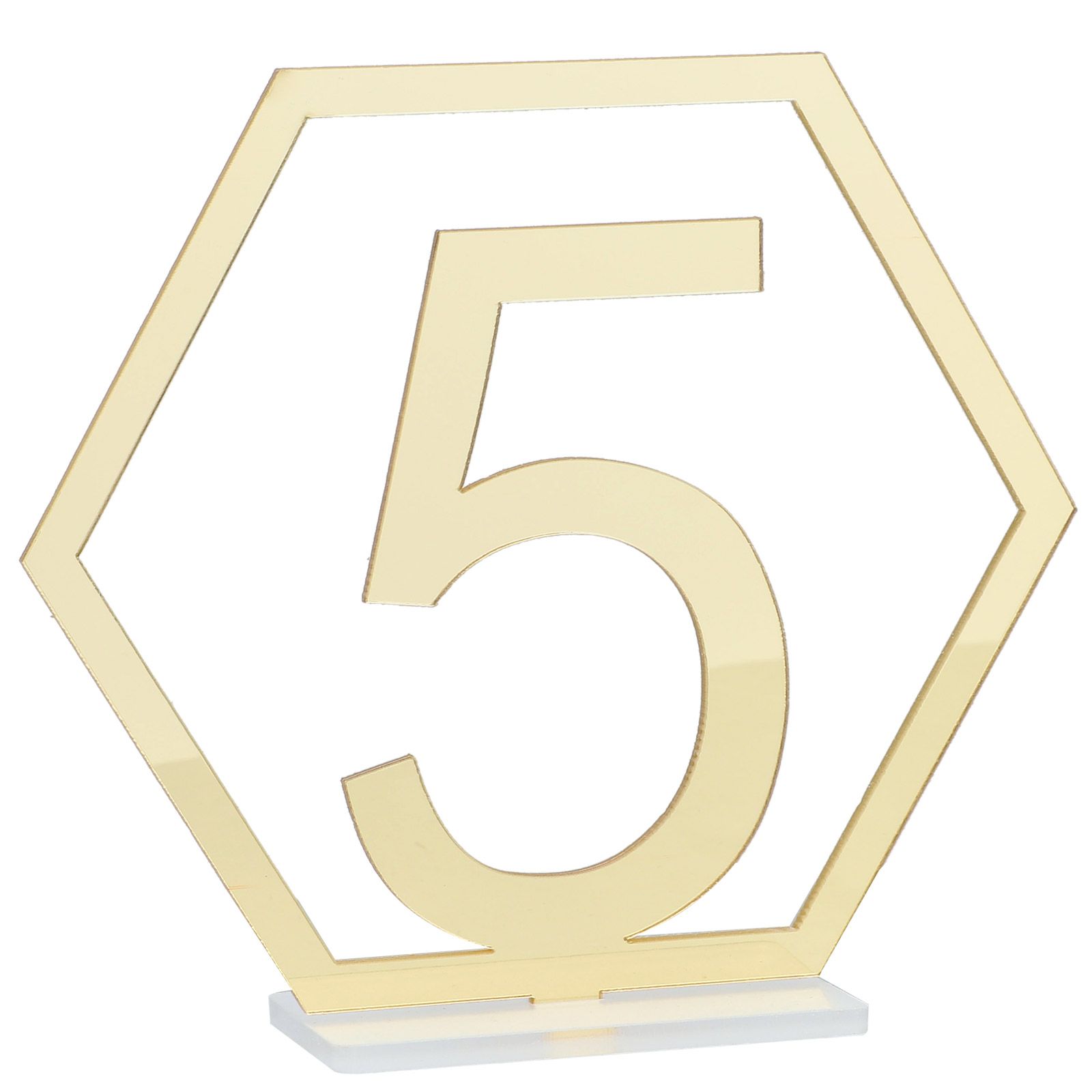 Digital Acrylic Mirror Table Number Wedding Supplies Table Decoration view 10