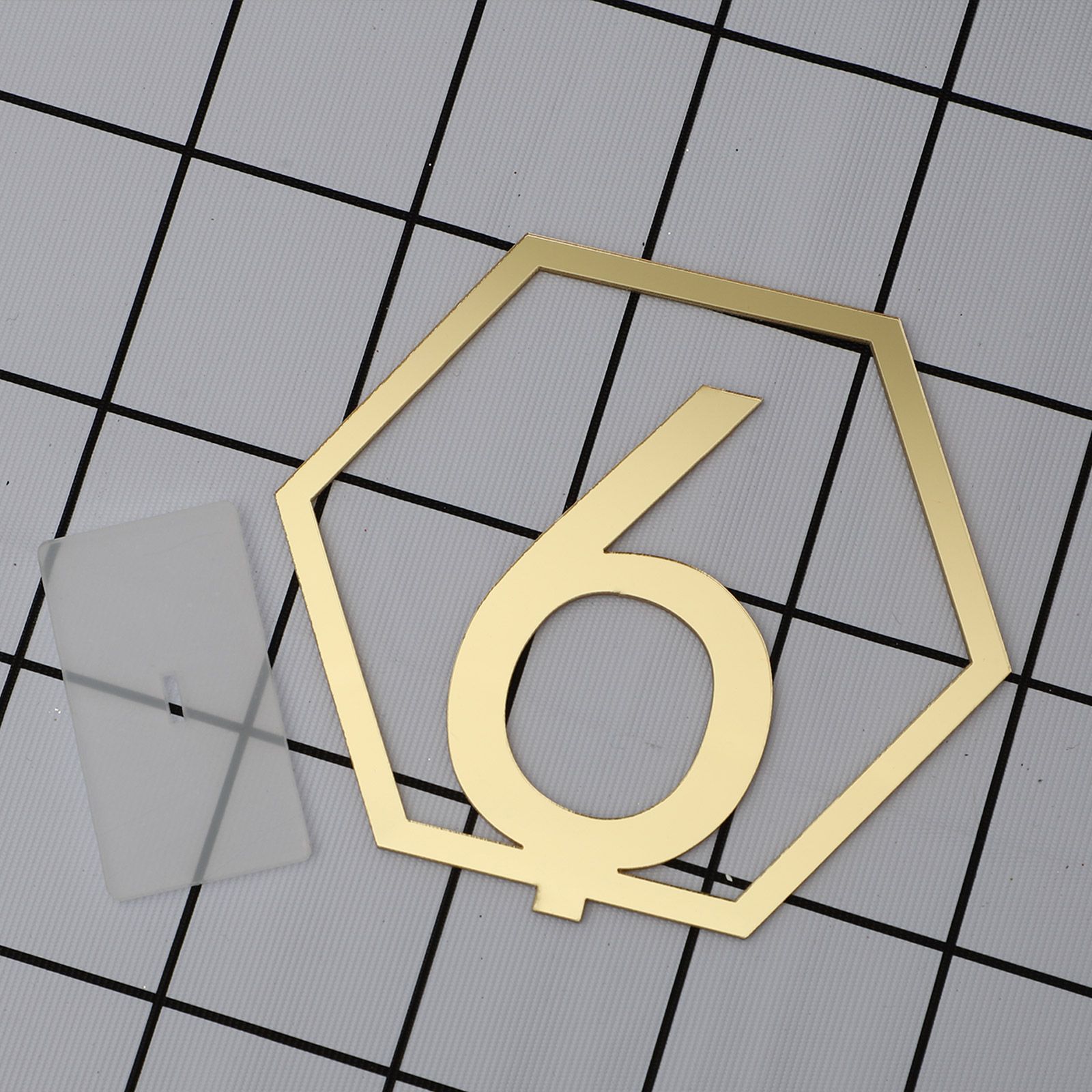 Digital Acrylic Mirror Table Number Wedding Supplies Table Decoration view 13
