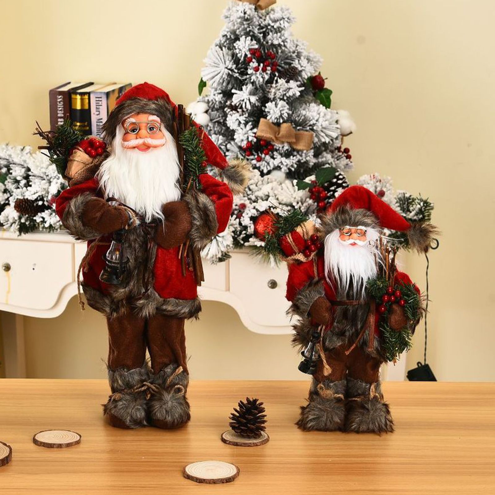 Christmas Decorations Santa Action Figure Take Stick Doll view 7