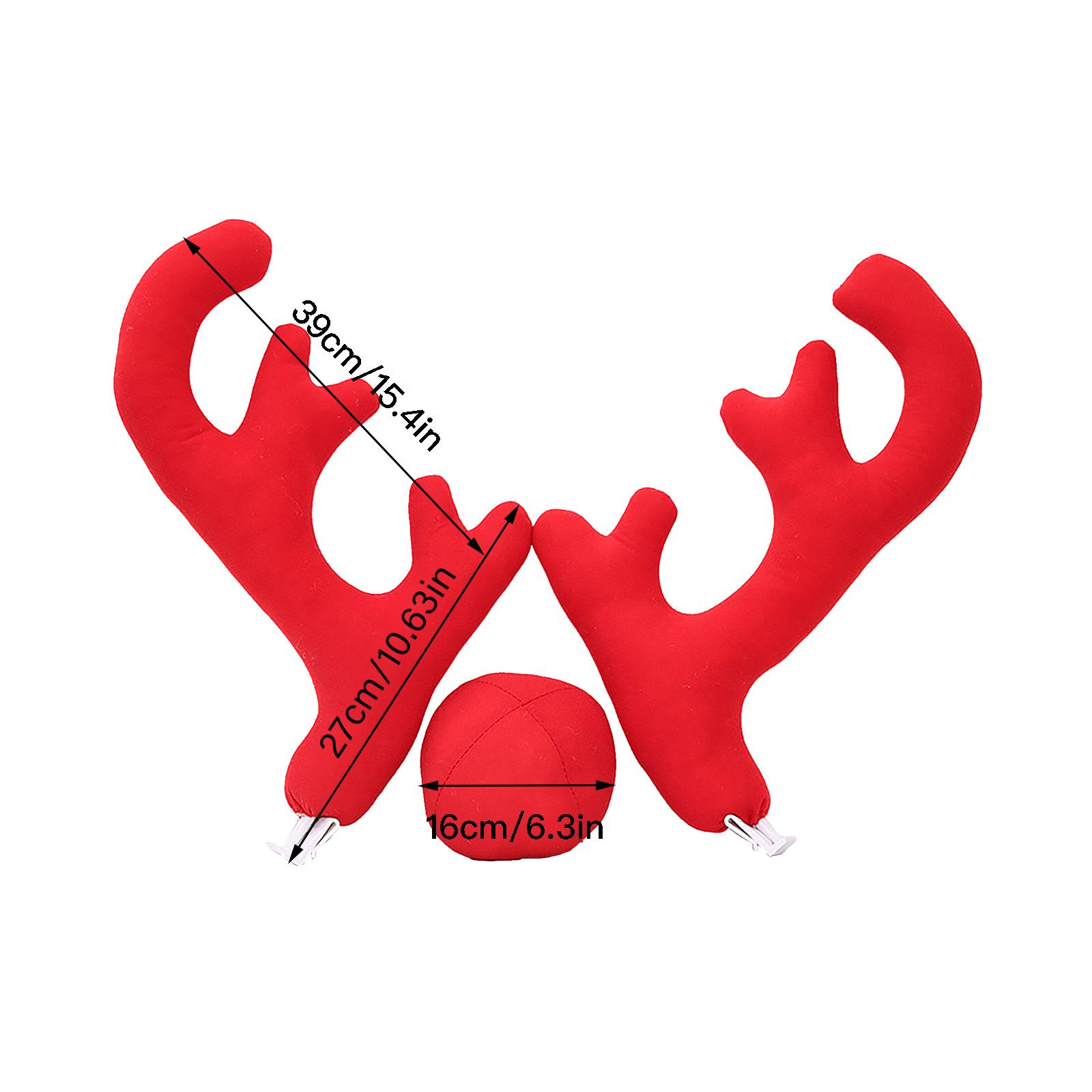 Reindeer Antlers Kit For Car Festive Christmas Car Decorations view 4