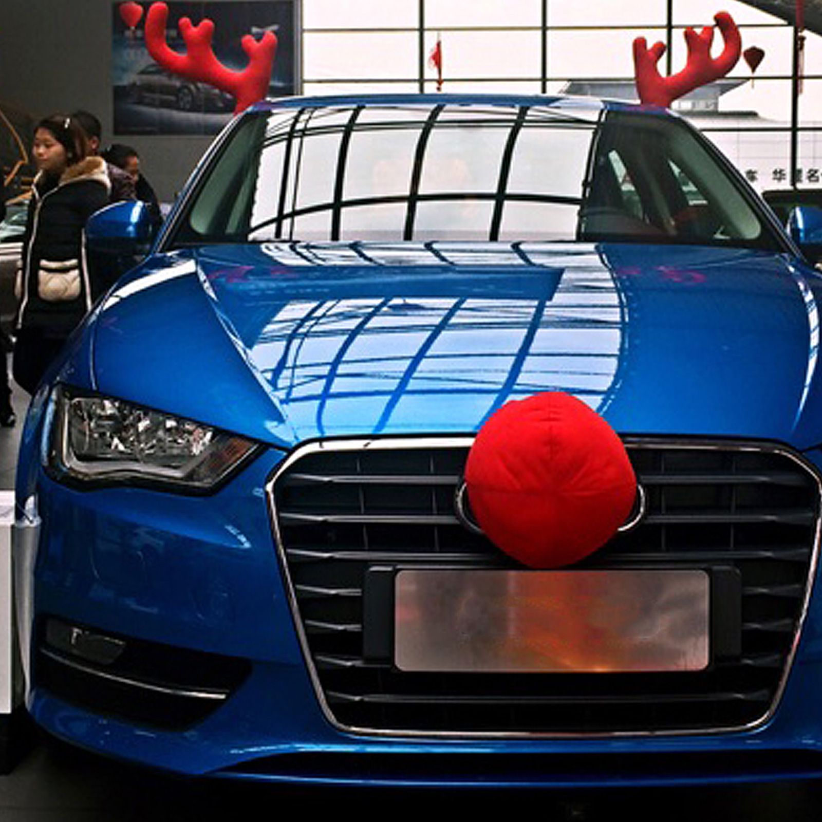 Reindeer Antlers Kit For Car Festive Christmas Car Decorations view 6