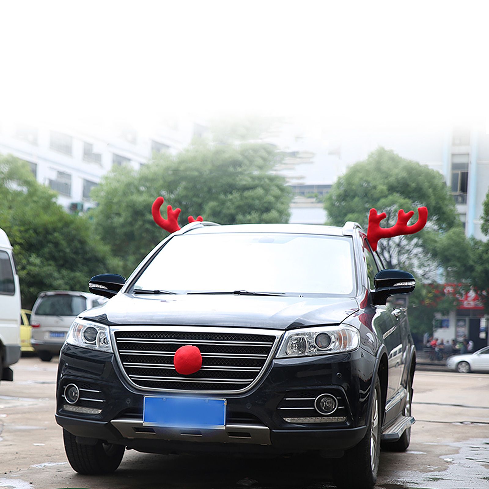 Reindeer Antlers Kit For Car Festive Christmas Car Decorations view 8