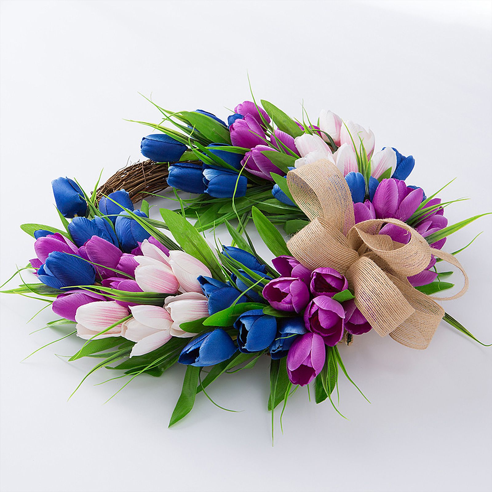 Wreath Artificial Hanging Wreath for Front Door Wall Tree Party Shop Window view 9