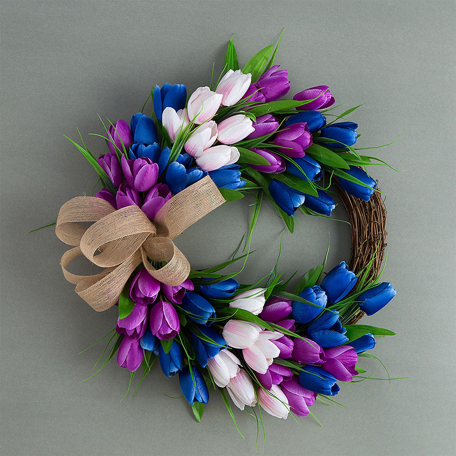 Wreath Artificial Hanging Wreath for Front Door Wall Tree Party Shop Window view 11