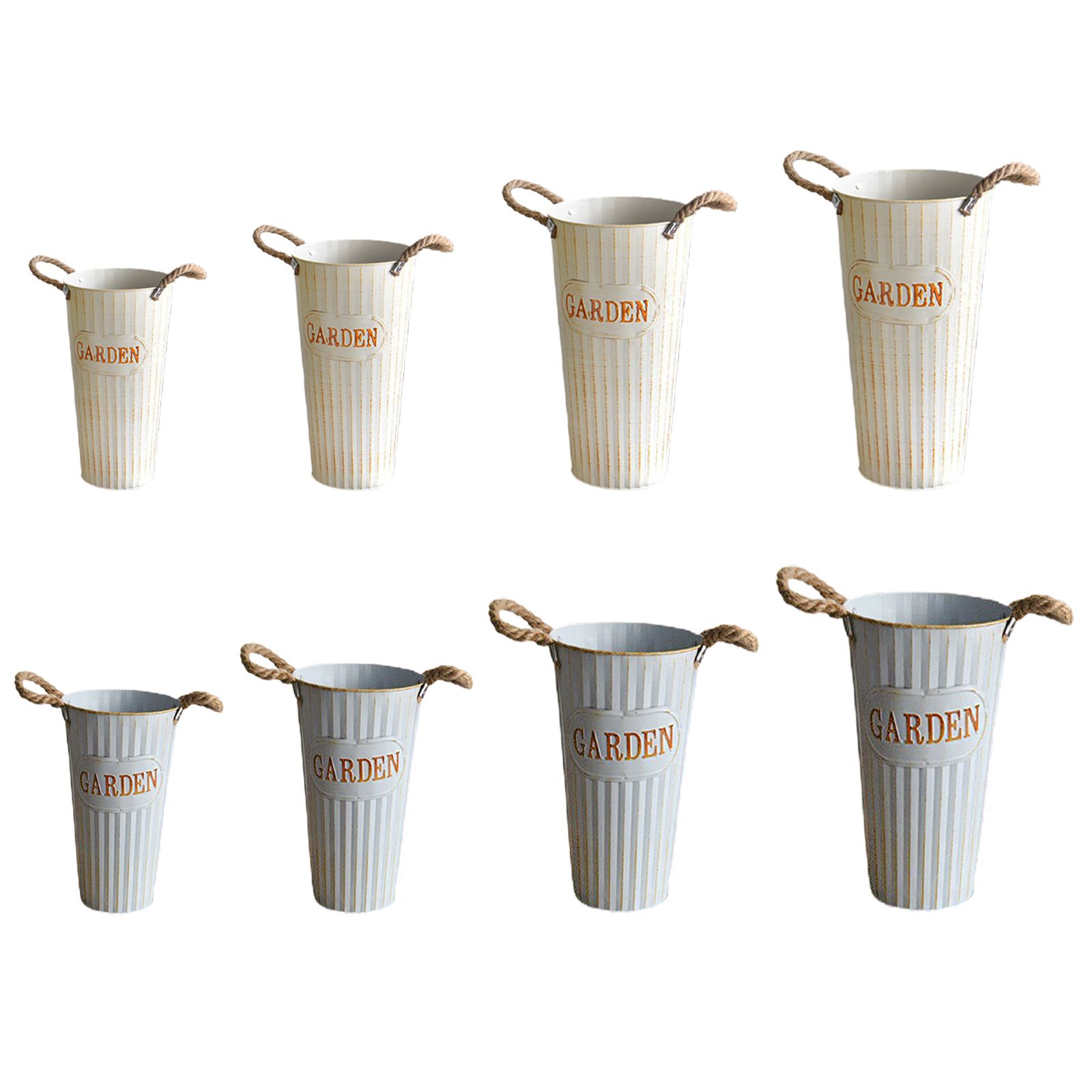 Iron Dried Flower Bucket Vintage American Floor Flower Vase for Home Decor 40cm view 13