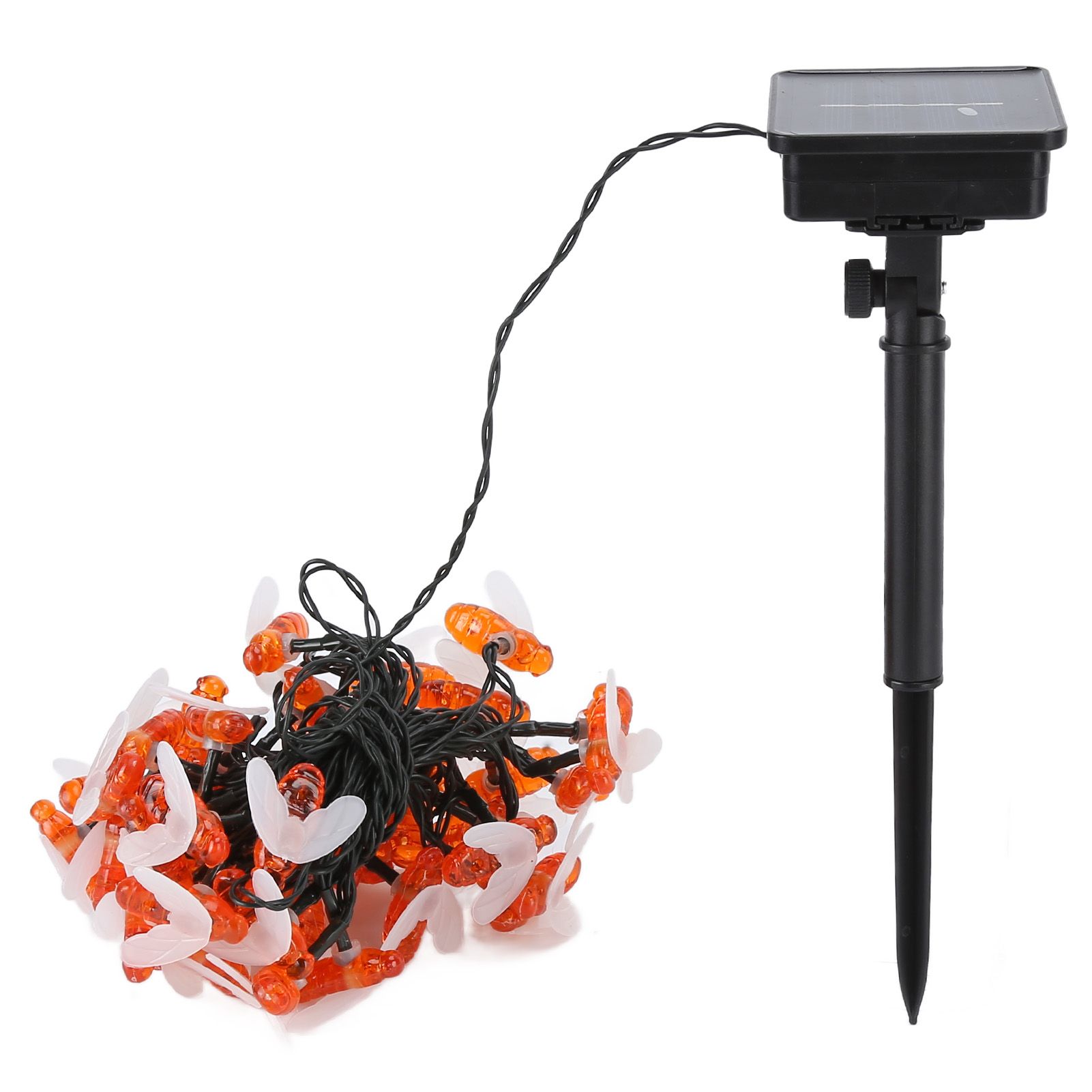 LED Solar String Lights Bee Shaped Waterproof Decorative Light for Outdoor