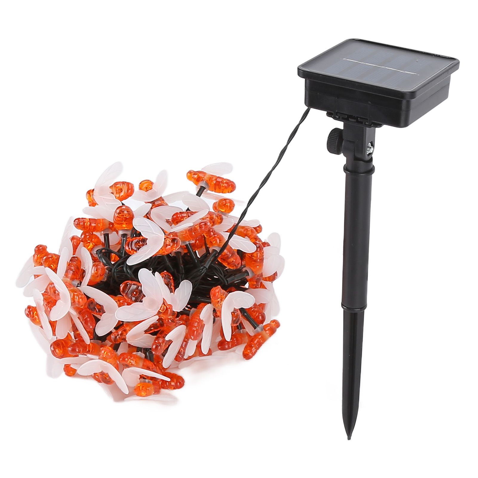 LED Solar String Lights Bee Shaped Waterproof Decorative Light for Outdoor
