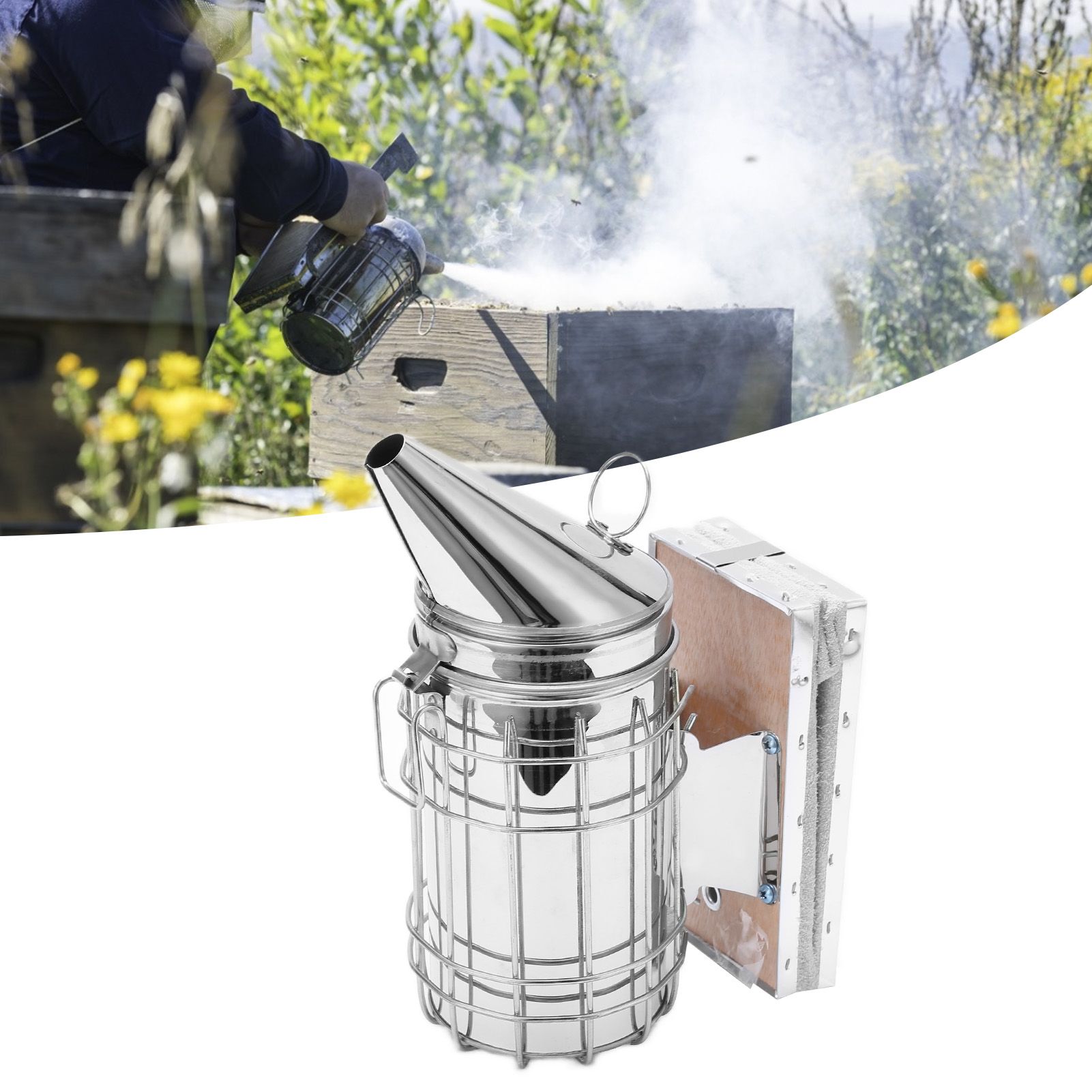 6Pcs/Set Stainless Steel Beehive Smoker Kit Bee Smoker Beekeeping Equipment view 12