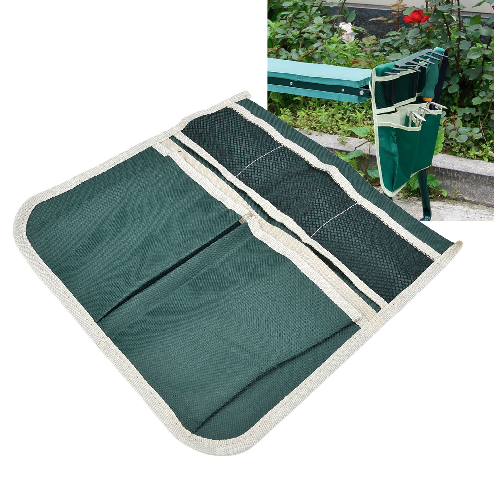 Garden Stool Storage Bag Oxford Cloth Hanging Bag On The Side of The Trolley view 12