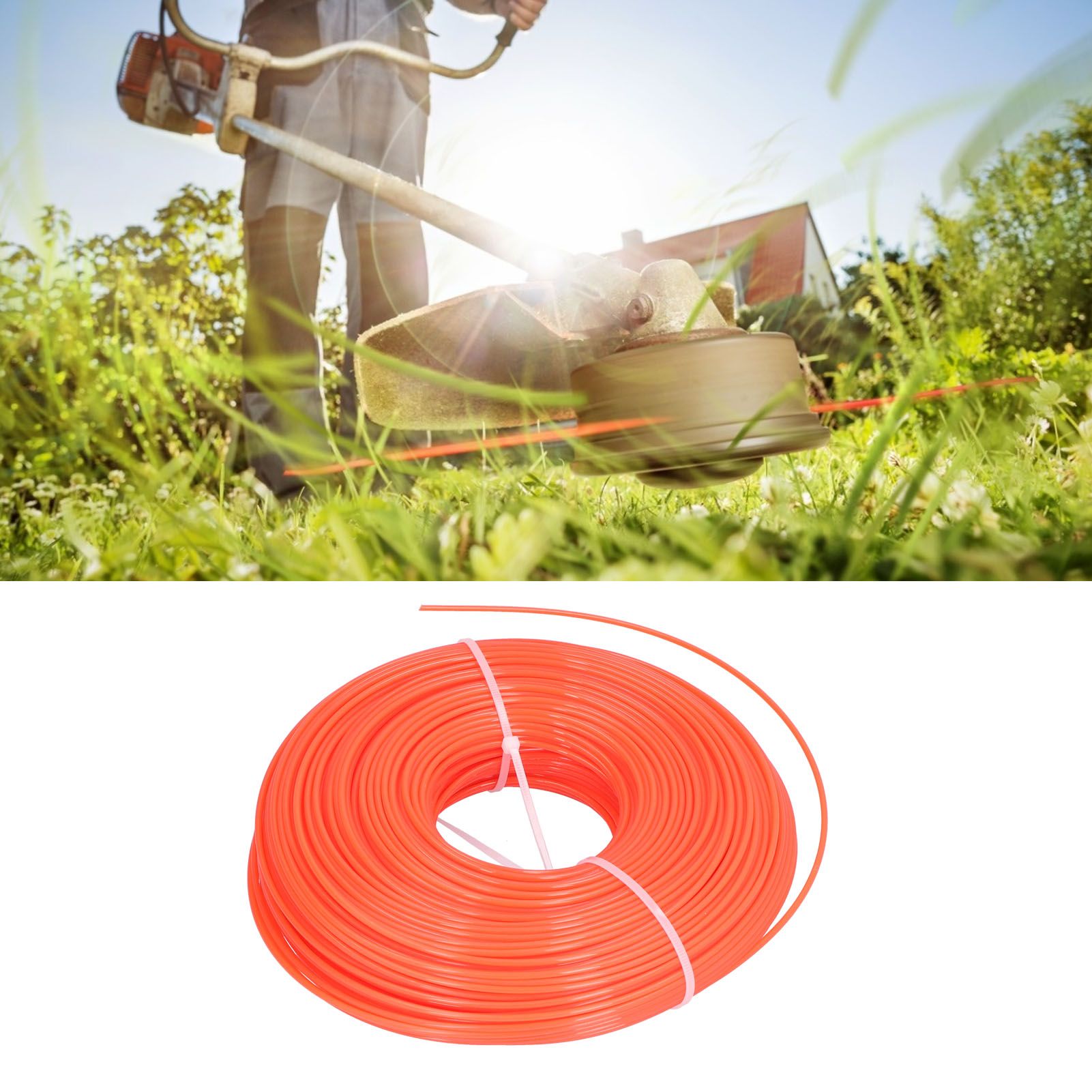 120m Trimmer Cord 2.4mm Nylon Round Grass Trimmer Line Replacement Part for view 11