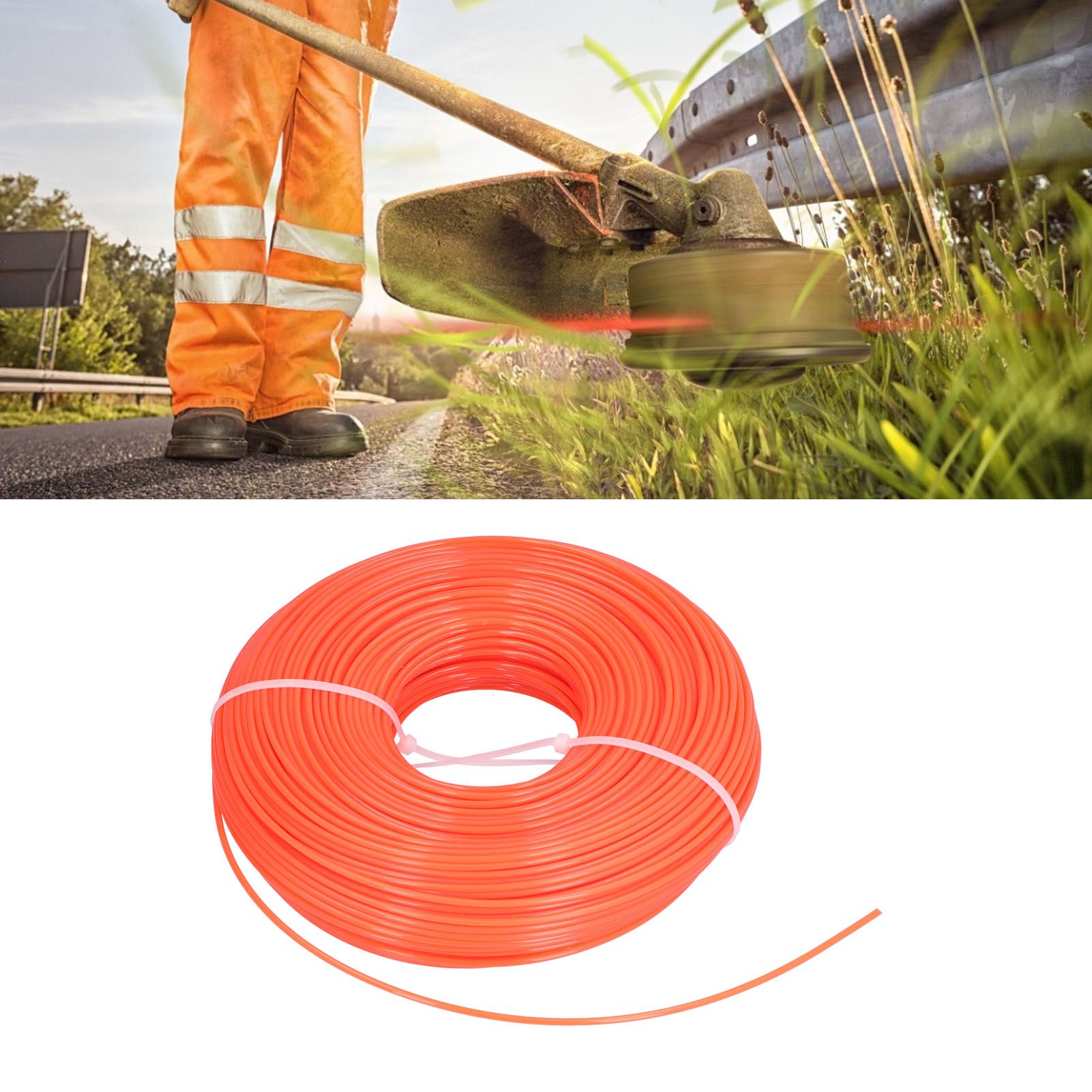 120m Trimmer Cord 2.4mm Nylon Round Grass Trimmer Line Replacement Part for view 12