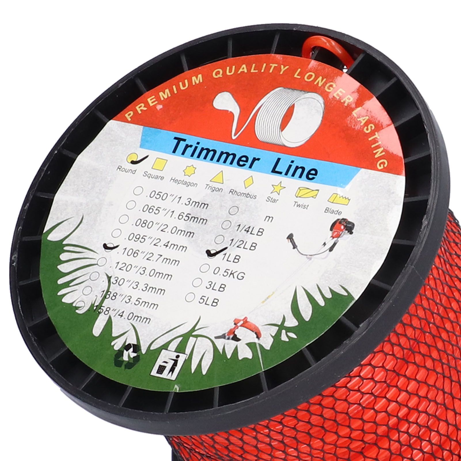 2.7mm Trimmer Line Round Nylon 1LB Round Heavy Duty Grass Cutting Trimmer Line view 13