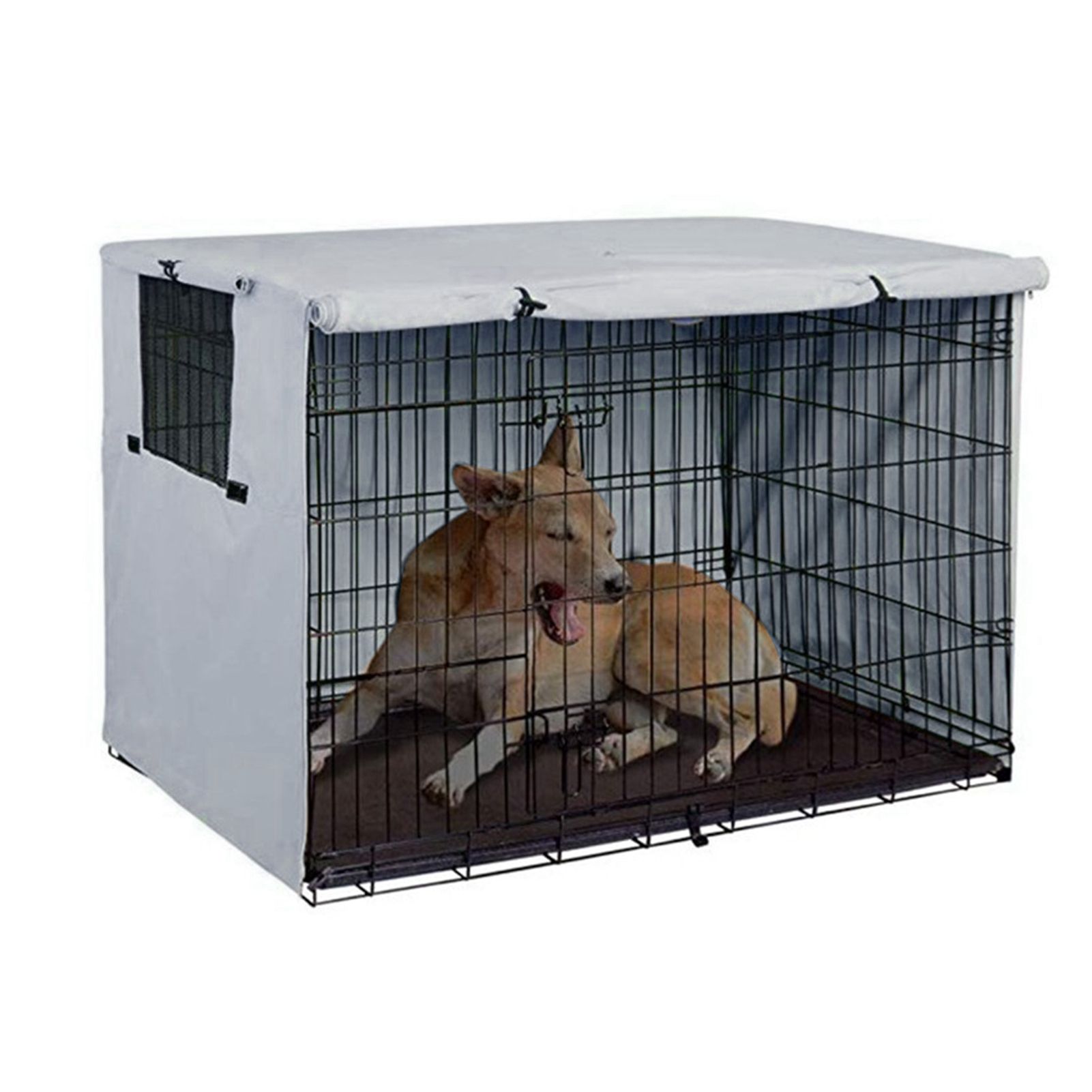 124.5x84x79cm Dogs Wire Crate Cover Waterproof Sunscreen Dustproof Pet Cage view 11
