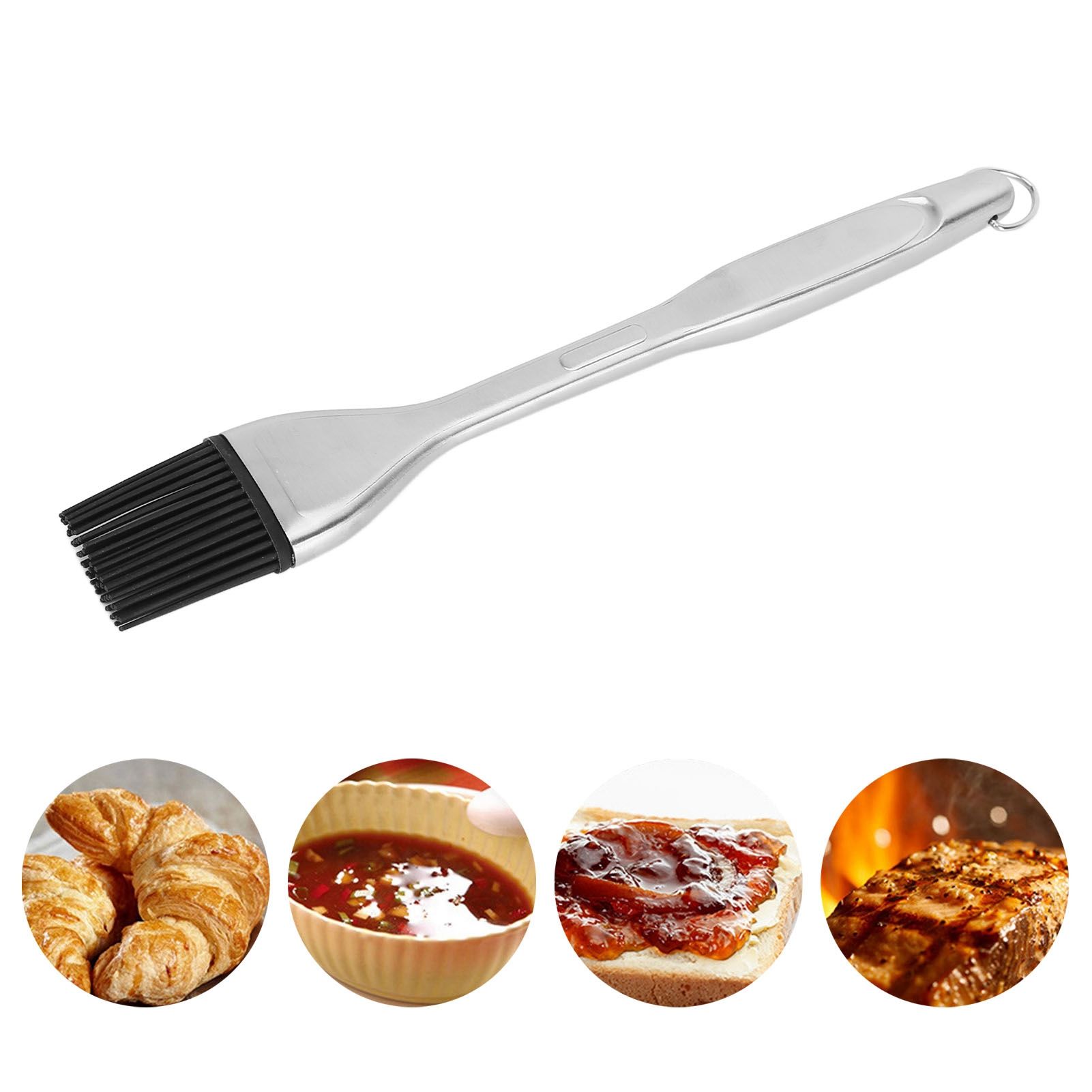 Silicone Brush Stainless Steel Handle High Temperature Resistant Kitchen view 12