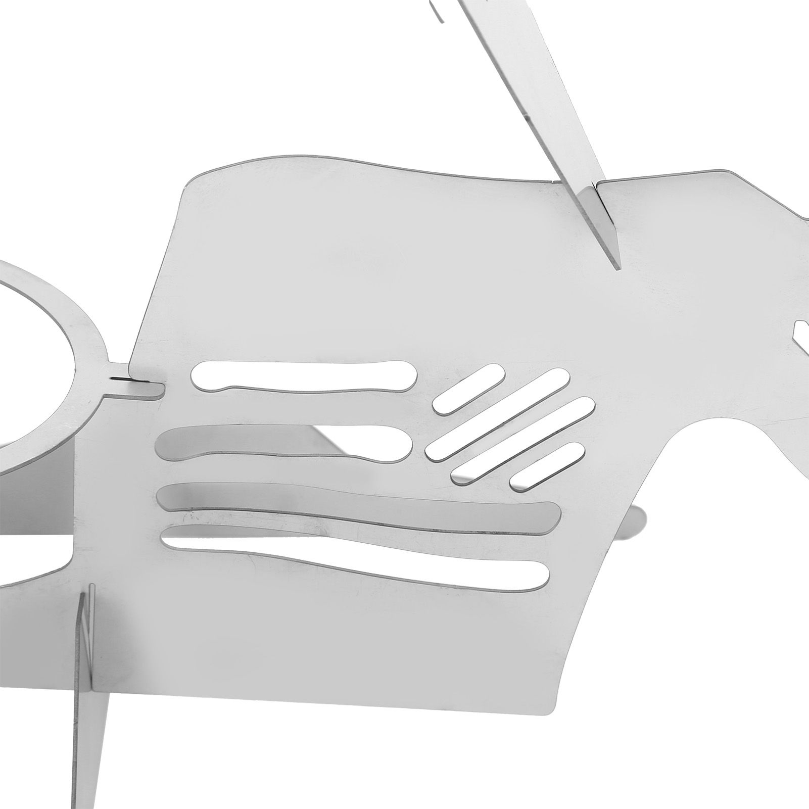 Stainless Steel Chicken Stand Removable Portable MotorcycleShape BBQ Roaster view 14