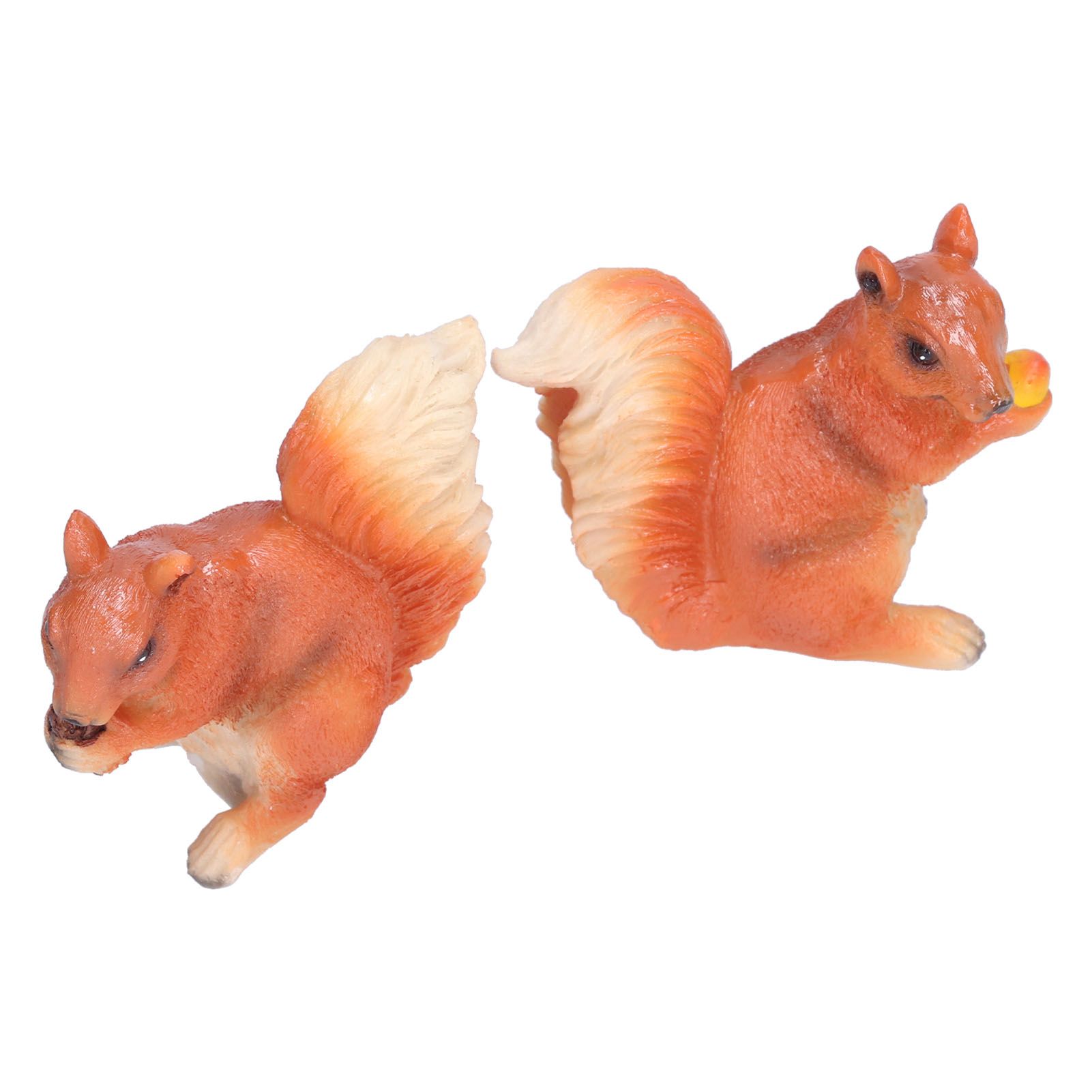 Resin Animal Squirrels Model Cartoon Squirrels Shaped Statue Decoration view 4