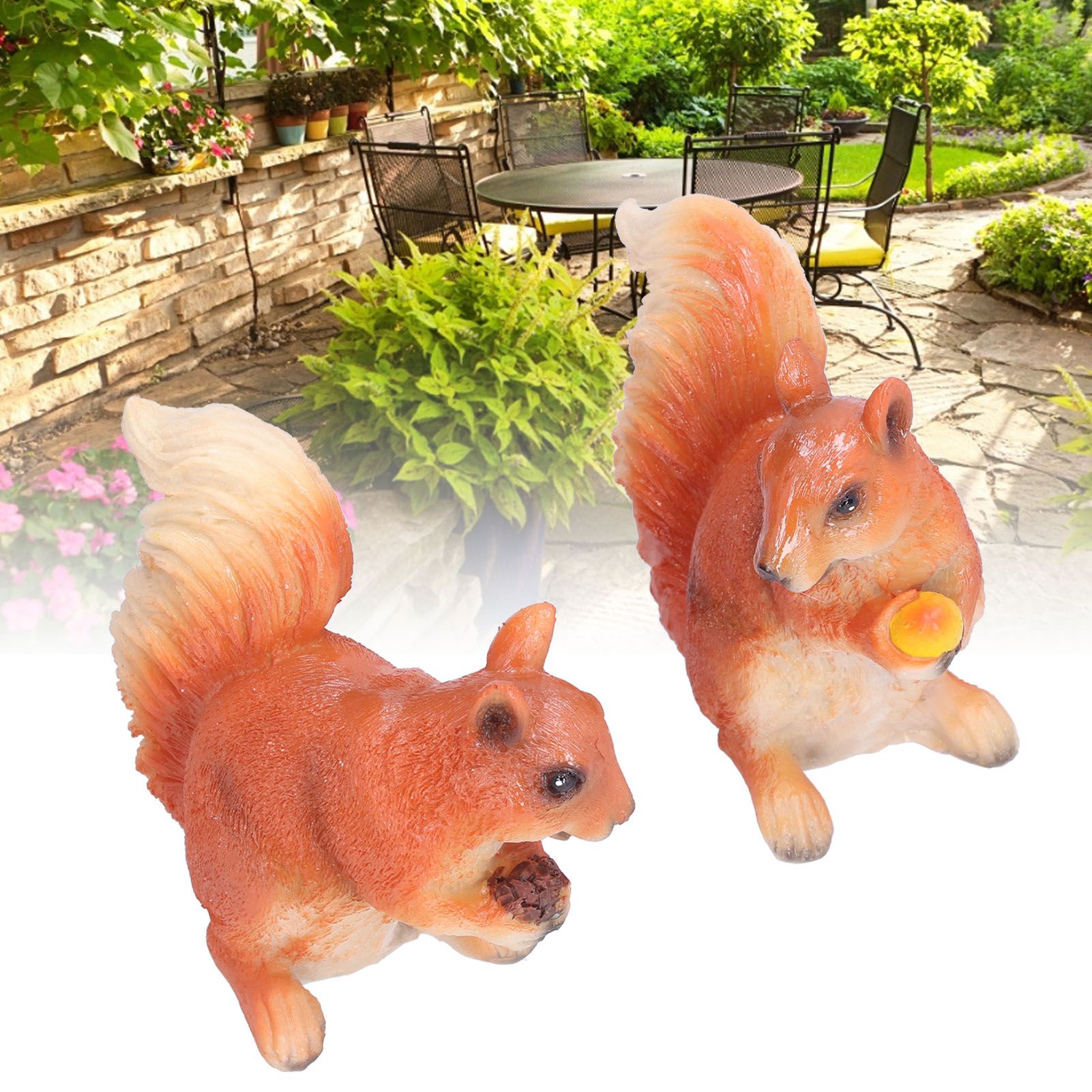 Resin Animal Squirrels Model Cartoon Squirrels Shaped Statue Decoration view 11