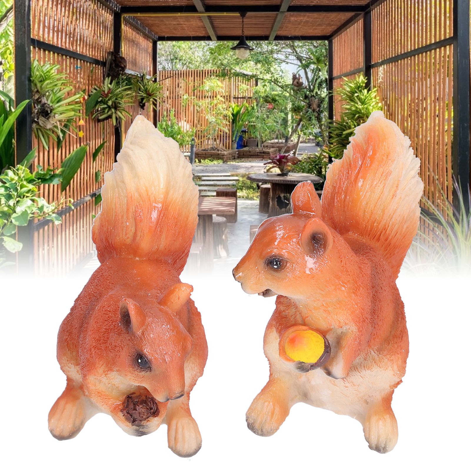 Resin Animal Squirrels Model Cartoon Squirrels Shaped Statue Decoration view 12